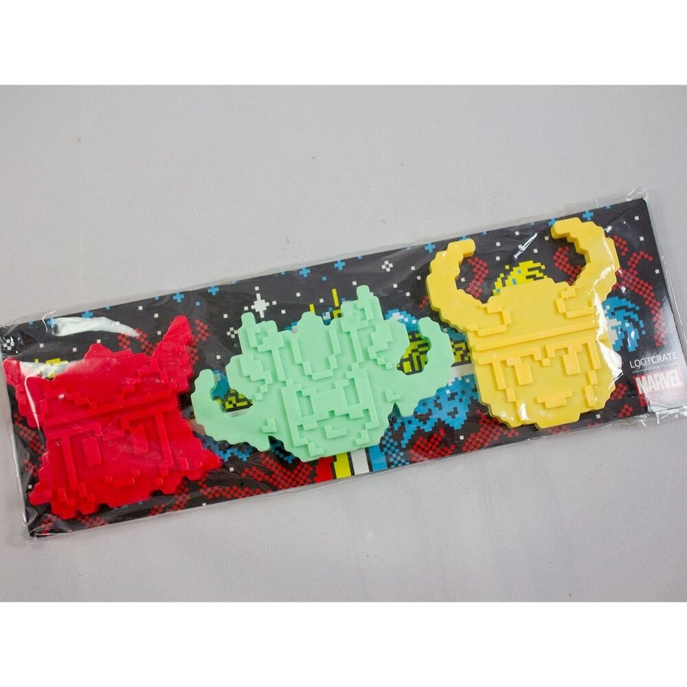 Loot Crate 8-Bit Asgard Marvel Pixelated Thor Loki & Hela Cookie Cutter Set 2017